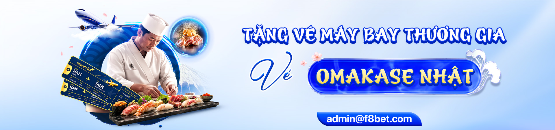 nhiệm vụ đăng nhập f8bet nhận vé bay thương gia